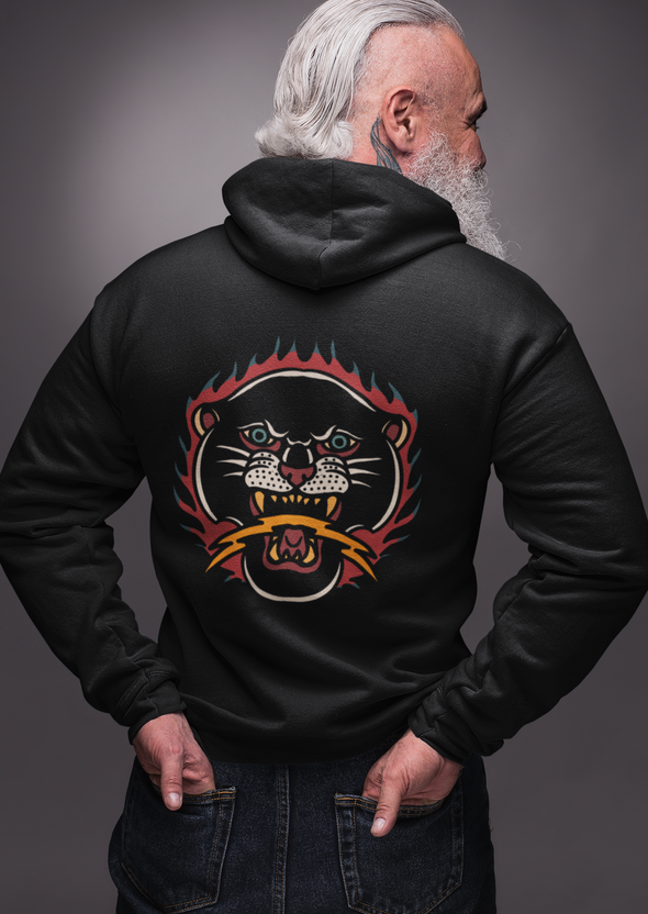 Burning Panther And Thunder Hoodie