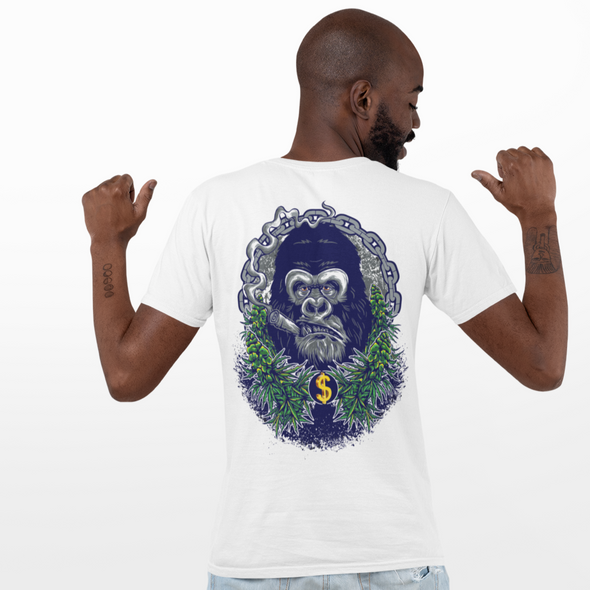 White Gorilla Printed Unisex T-shirt