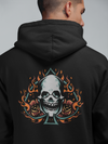 Flaming skull Printed Hoodie