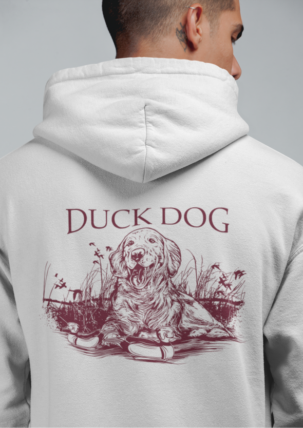 Unisex Duck Dog Vintage Printed Hoodie