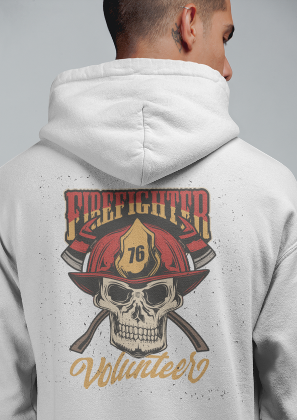 Fire Fighter Skull Unisex Hoodie