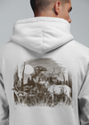 Unisex Deer Vintage Printed Hoodie