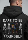 Skeleton Dabbing Autism Awareness Printed Hoodie