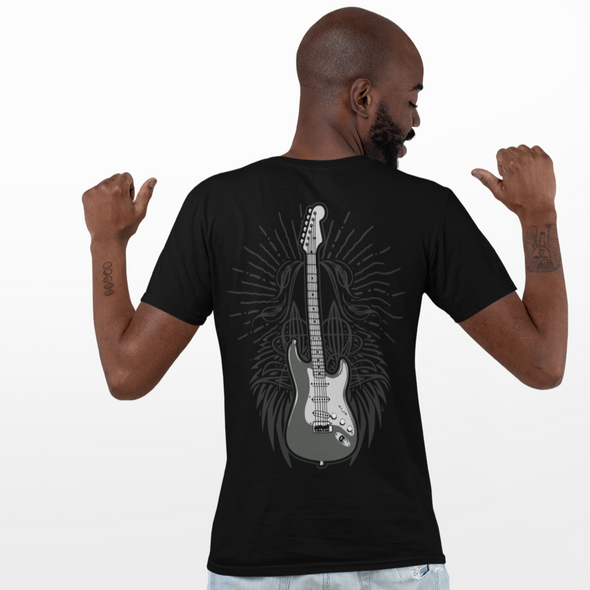 Unisex T-shirt With Guitar Print