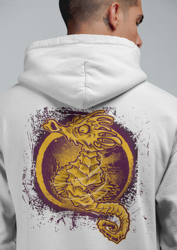 Unisex Sea Horse Printed Hoodie