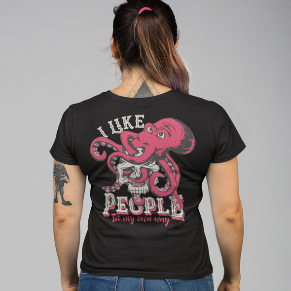 Unisex T-shirt With Octopus Human Skull