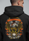 Skull With Eagle Printed Hoodie