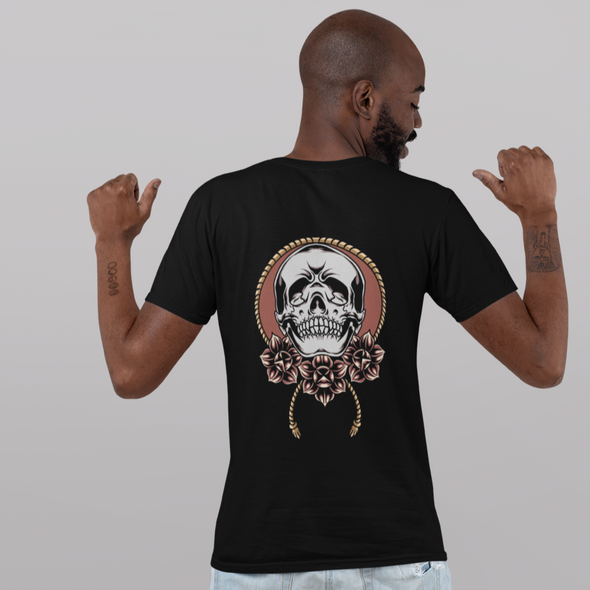 Unisex T-Shirt With Skull & Roses