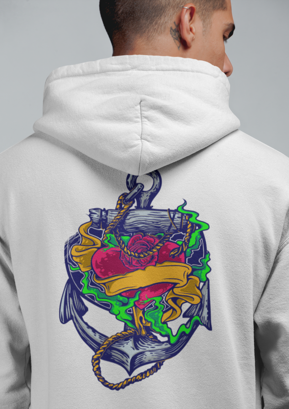 Unisex Heart Printed Hoodie