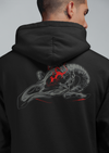 Unisex Bird Skull Printed Hoodie