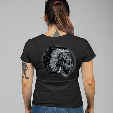 Unisex T-shirt With Black And White Skull Print