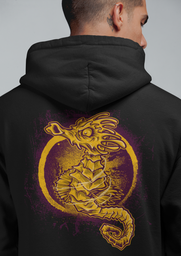 Unisex Sea Horse Printed Hoodie