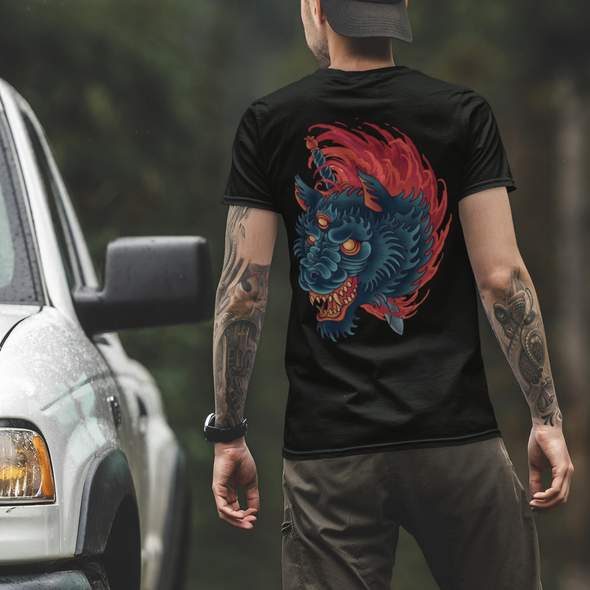 Slaughter Head Angry Wolf Tattoo Unisex T-Shirt