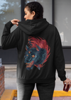 Slaughter Head Angry Wolf Tattoo Printed Hoodie