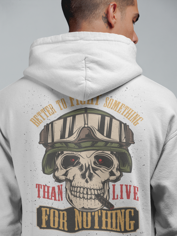 Soldier Skull Helmet Printed Hoodie