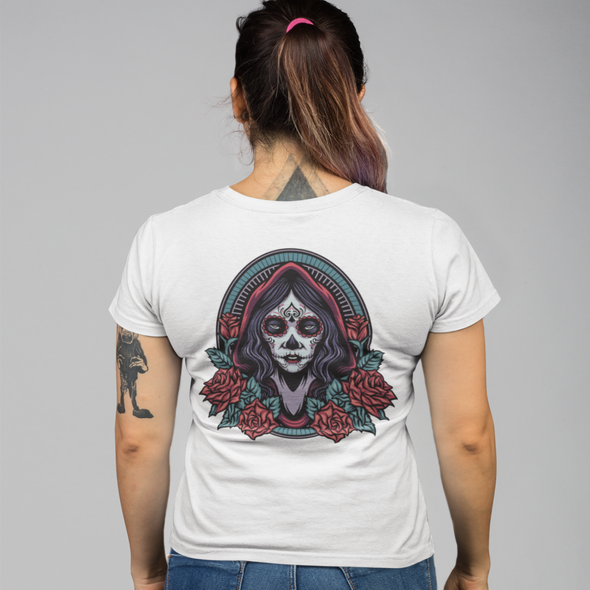 Dia De Los Muertos Girl Roses Unisex T-Shirt