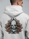 Flaming skull Printed Hoodie