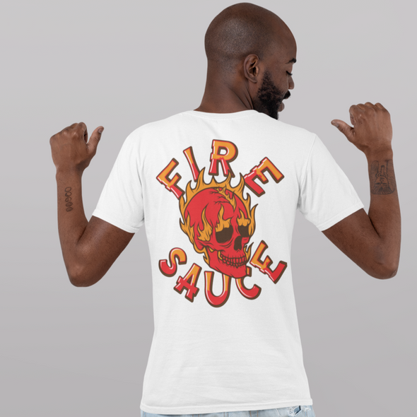 Unisex T-Shirt with Skull Fire Print