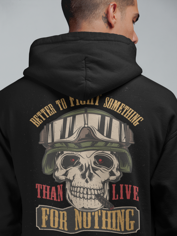 Soldier Skull Helmet Printed Hoodie
