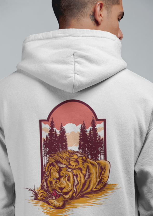 Unisex Lion Printed Hoodie