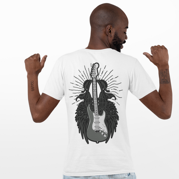 Unisex T-shirt With Guitar Print