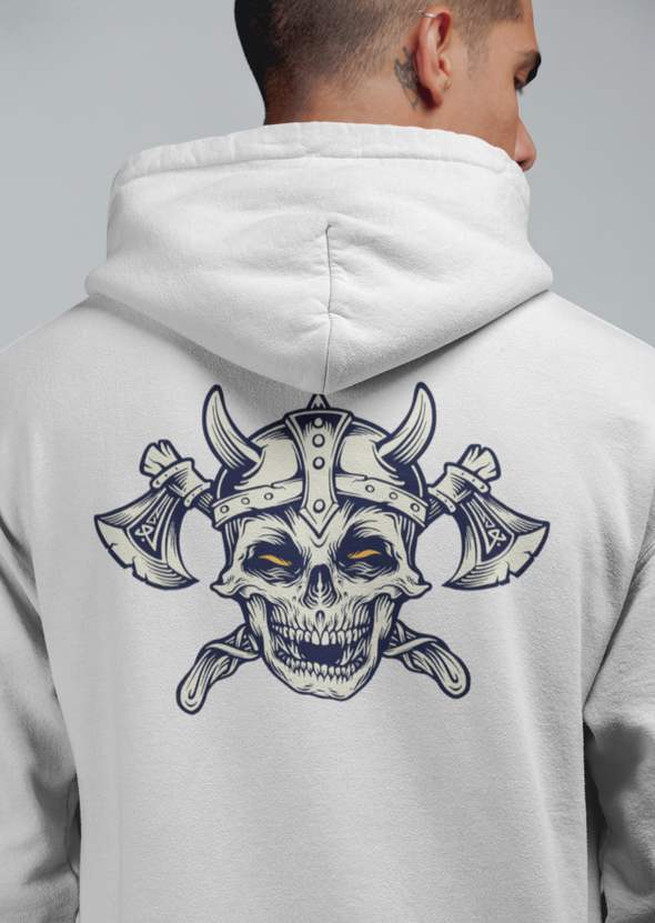 Skull Viking Warrior Printed Hoodie