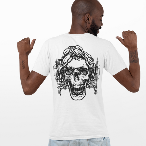 Unisex T-shirt With Skull Tattoo Print