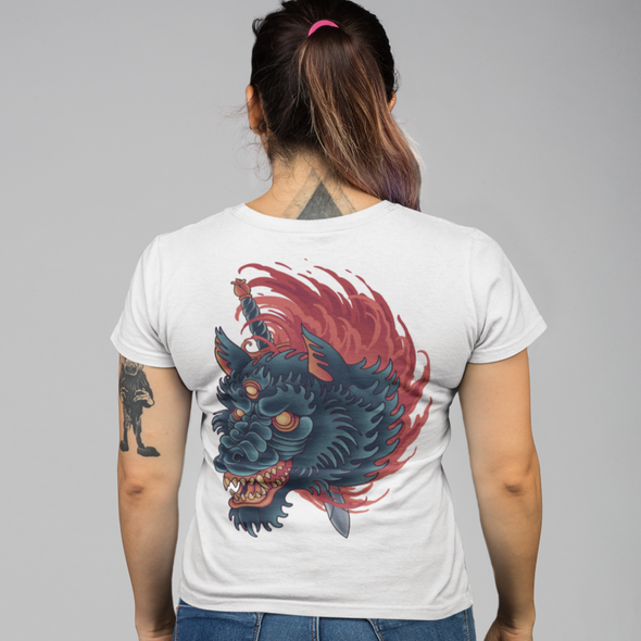 Slaughter Head Angry Wolf Tattoo Unisex T-Shirt