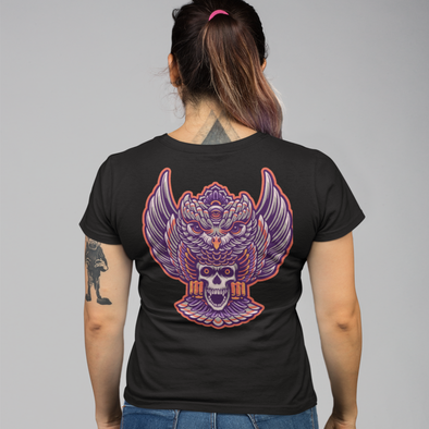 Owl Mystical with Skull Unisex T-shirt