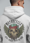 Unisex Motocross Skull Biker Printed Hoodie
