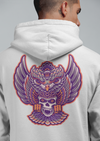 Unisex Owl Mystical with Skull Printed Hoodie