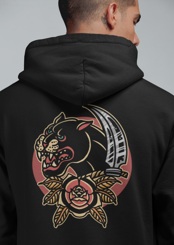 Unisex Rose Panther Printed Hoodie