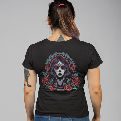 Dia De Los Muertos Girl Roses Unisex T-Shirt