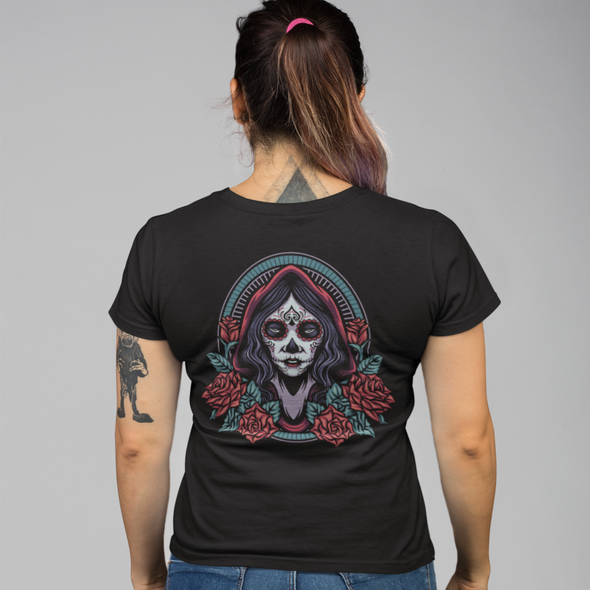 Dia De Los Muertos Girl Roses Unisex T-Shirt