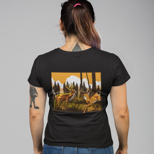 Unisex T-shirt With Hunting Print