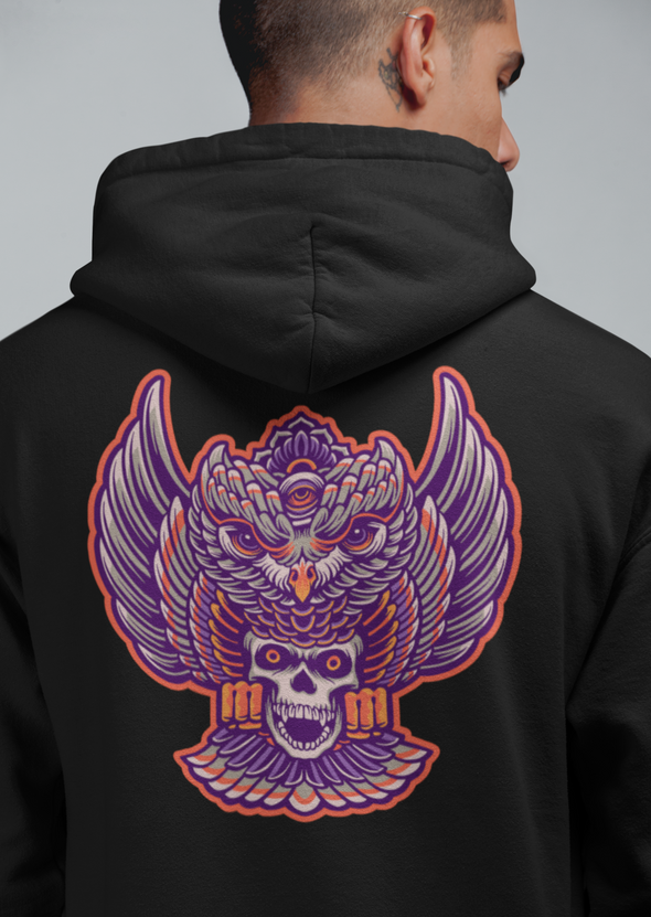 Owl Mystical with Skull Unisex  Hoodie