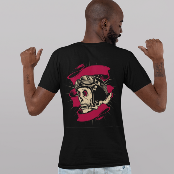 Skull Helmet Smoking Unisex T-shirt