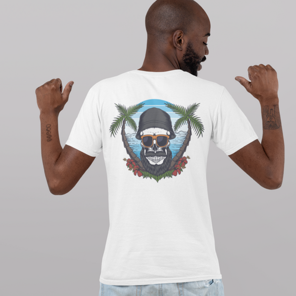 Skull With Beard And Moustache Unisex T-Shirt
