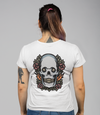 Unisex T-Shirt With Skull And Roses