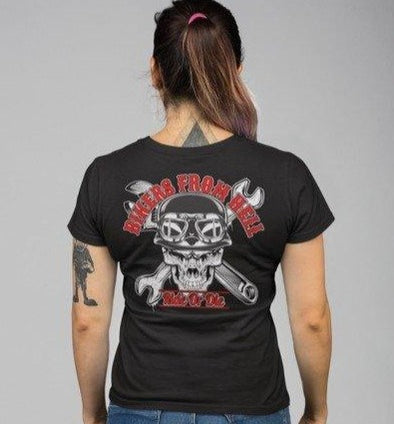 Unisex T-shirt With Bikers From Hell Print