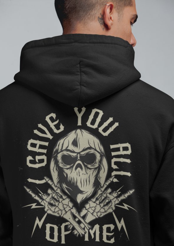 Unisex Skull Bandana Printed Hoodie