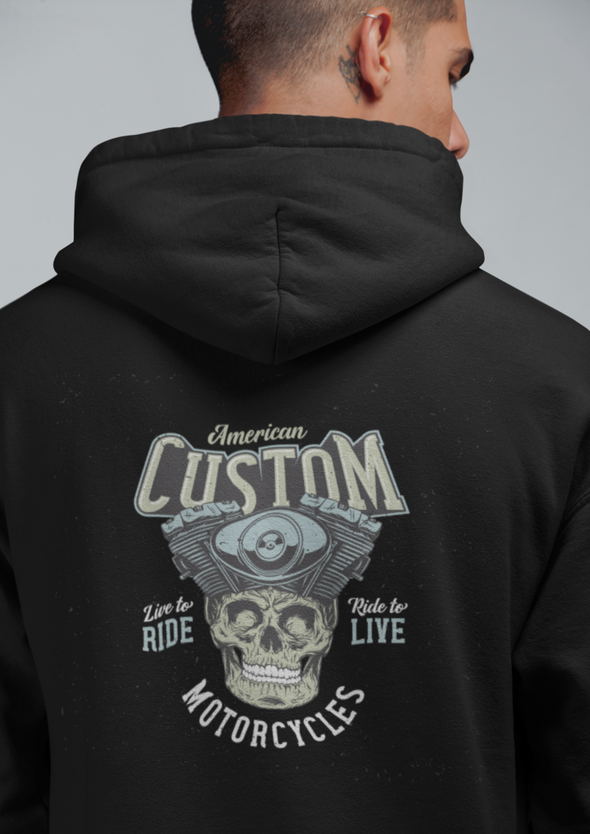 Motocross Rider Biker Printed Hoodie