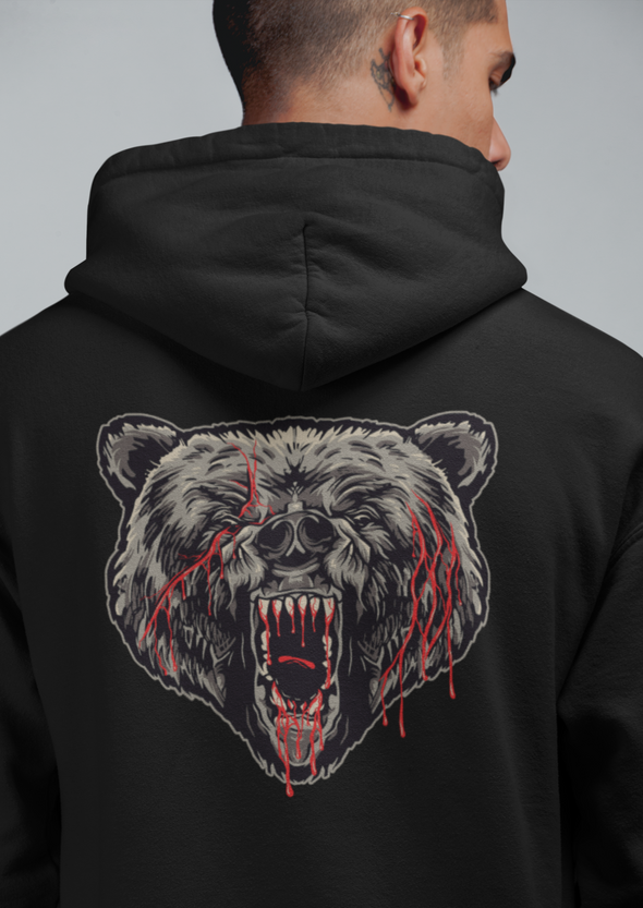 Unisex Bear Printed Hoodie
