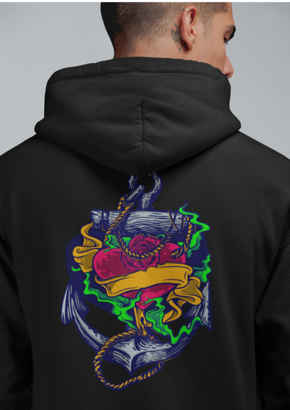 Unisex Heart Printed Hoodie