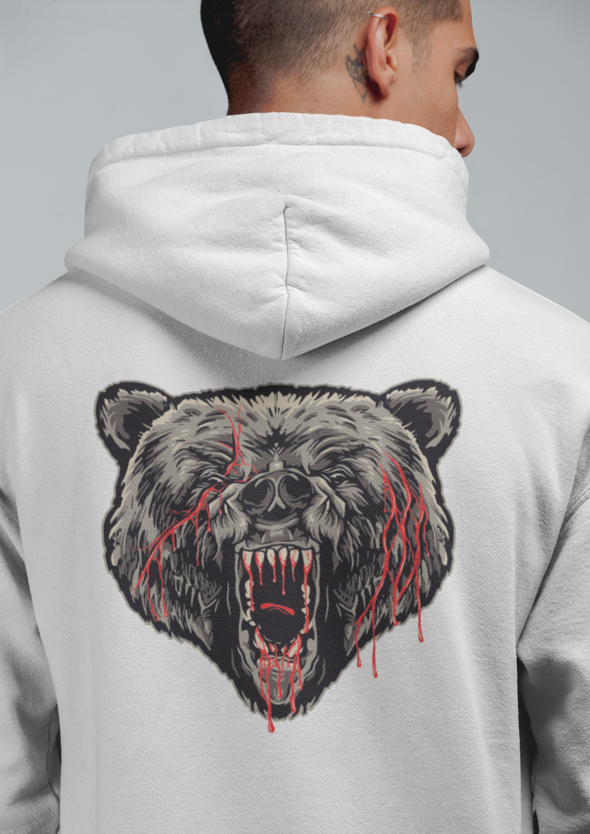 Unisex Bear Printed Hoodie