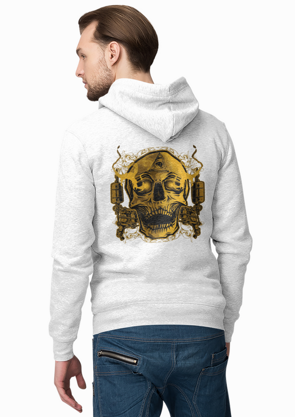 Unisex Skull Tattoo Printed Hoodie