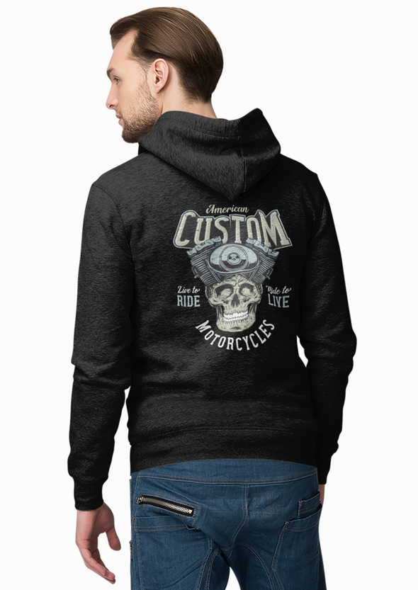Motocross Rider Biker Printed Hoodie