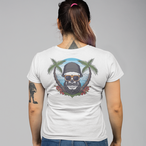 Skull With Beard And Moustache Unisex T-Shirt