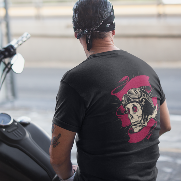 Skull Helmet Smoking Unisex T-shirt