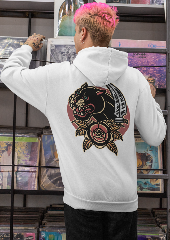 Unisex Rose Panther Printed Hoodie